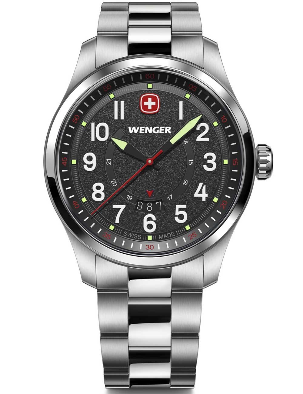 orologio uomo Wenger 01.0541.122 Mens Watch Terragraph 43mm 10ATM