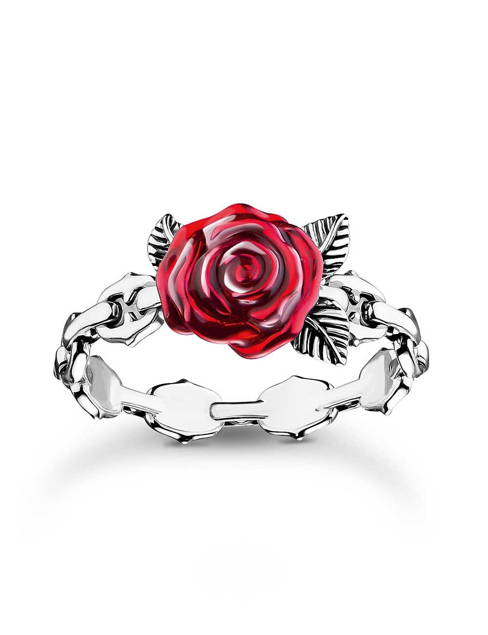 anello donna Thomas Sabo TR2482-664-10-56 Silver Ring Roses Romance Ladies