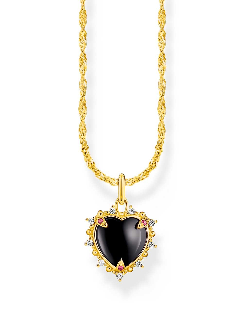 collana donna Thomas Sabo KE2297-995-11-L45V Gold-plated Necklace With Heart Romance Pendant Ladies