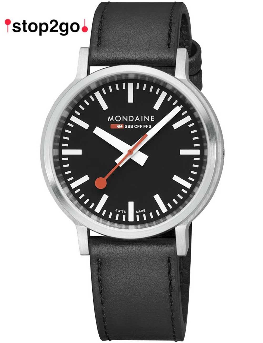 orologio uomo Mondaine MST.41020.LBV.2SE Mens Watch SBB Stop2Go 41mm 3ATM
