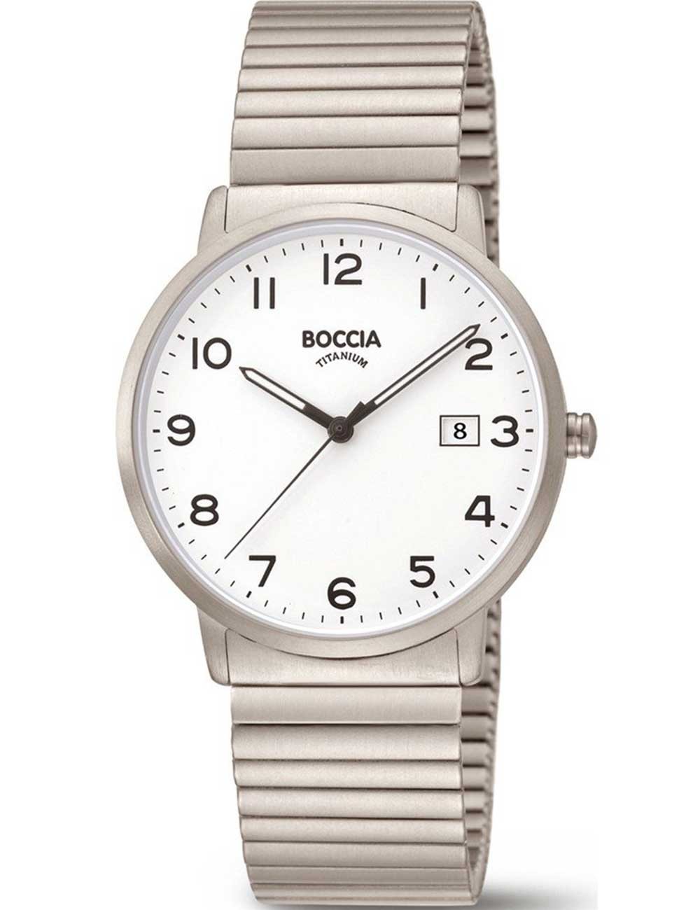 orologio uomo Boccia 3660-01 Mens Watch Titanium Drawstring Watch 39mm 5ATM