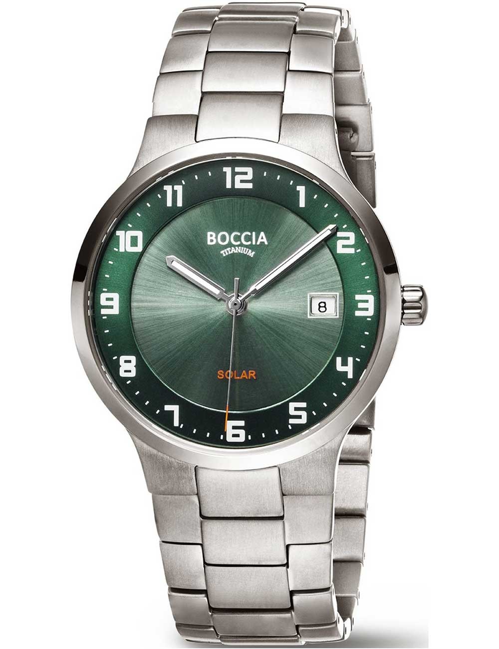 orologio uomo Boccia 3652-04 Mens Watch Titanium Solar Sapphire crystal 39mm 5ATM