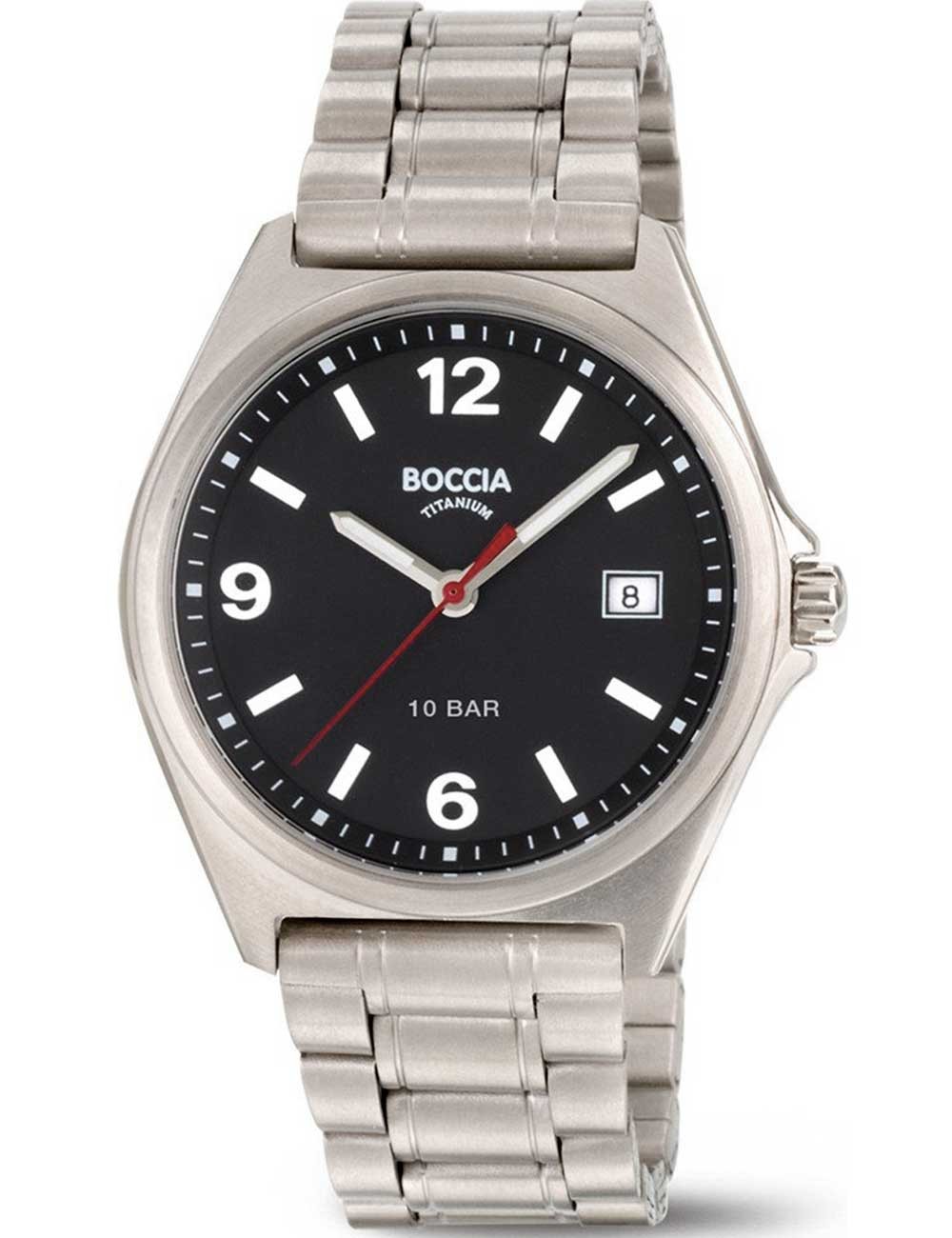 orologio uomo Boccia 3663-01 Mens Watch Titanium 39mm 10ATM