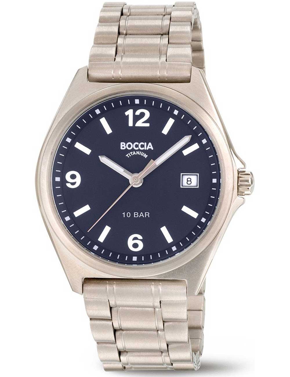 orologio uomo Boccia 3663-02 Mens Watch Titanium 39mm 10ATM