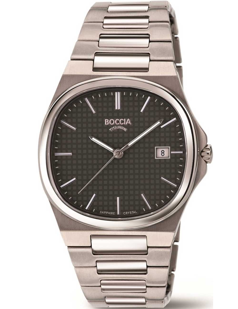 orologio uomo Boccia 3657-04 Mens Watch Titanium Sapphire crystal 39mm 5ATM