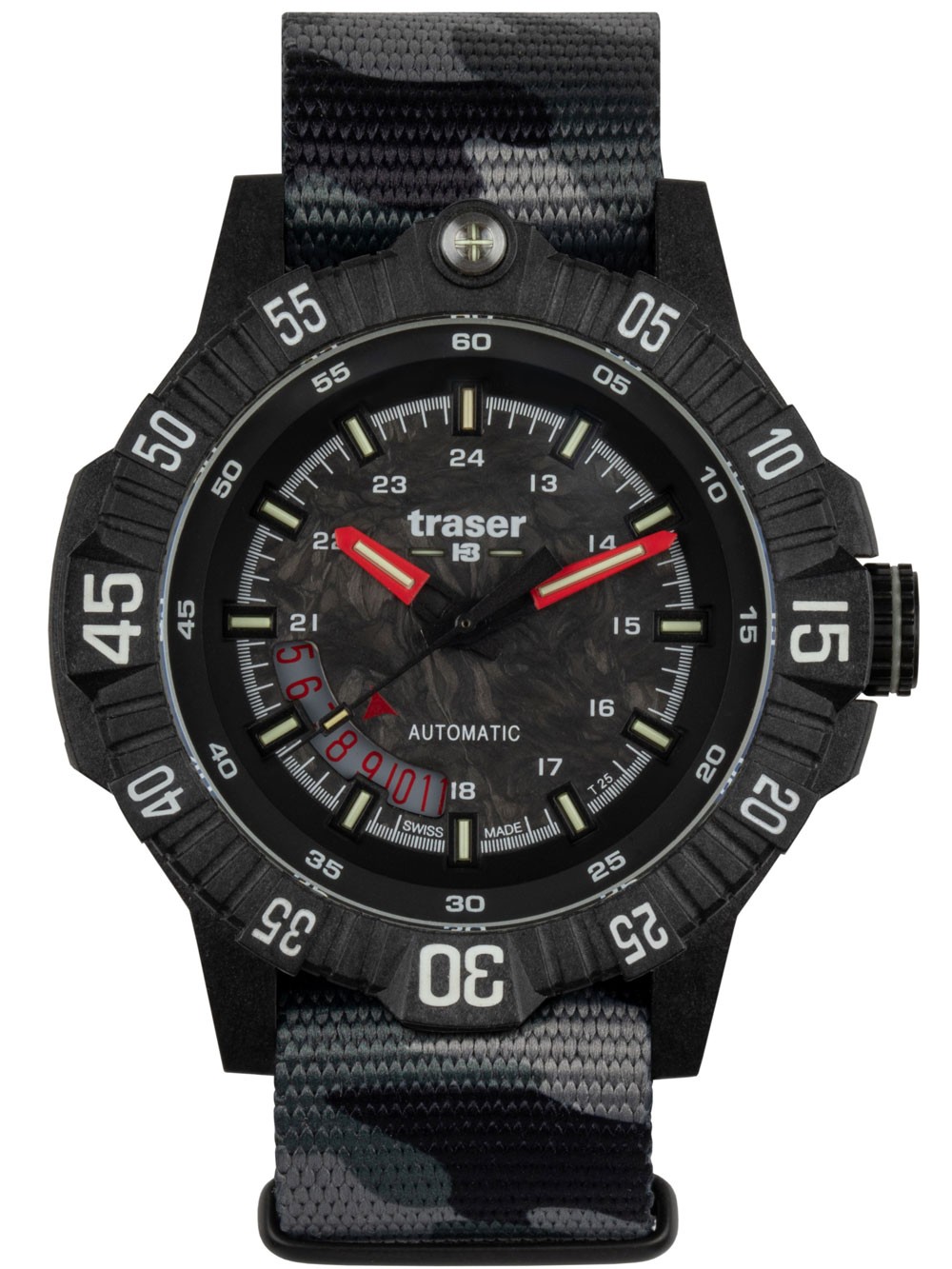orologio uomo Traser H3 110960 Mens Watch P99 A Tactical Carbon 46mm 20ATM