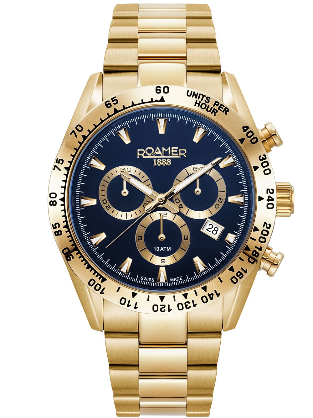 orologio uomo Roamer 850837 48 45 20 Mens Watch Monza 100 Chronograph 42mm 10ATM