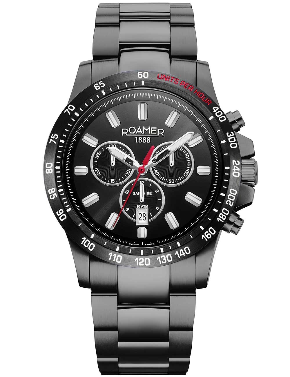 orologio uomo Roamer 861837 44 55 20 Mens Watch Rimini Chronograph 45mm 10ATM