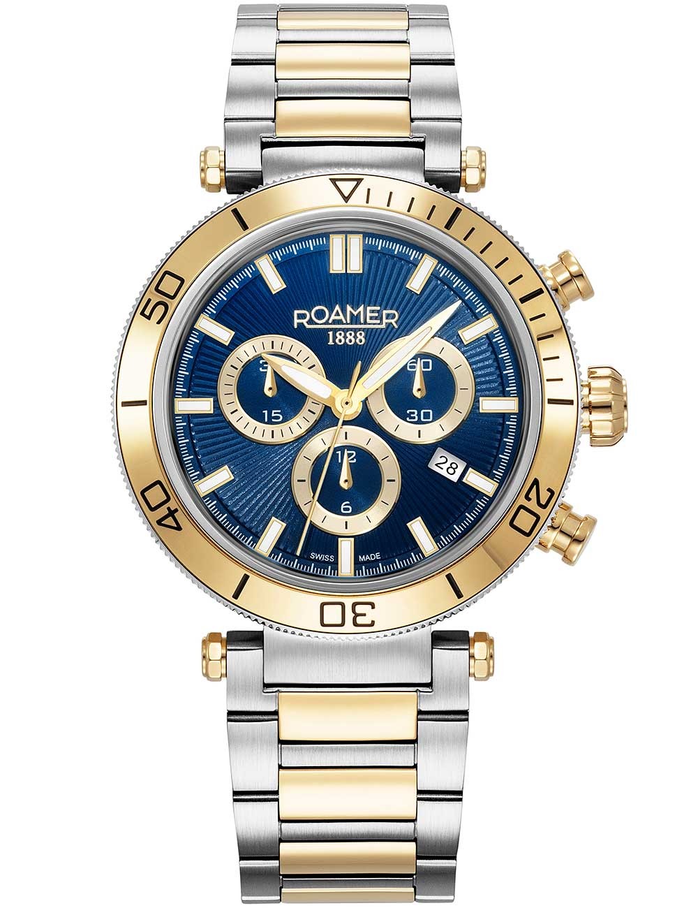 orologio uomo Roamer 994837 47 45 20 Mens Watch Toscana Chronograph 43mm 5ATM