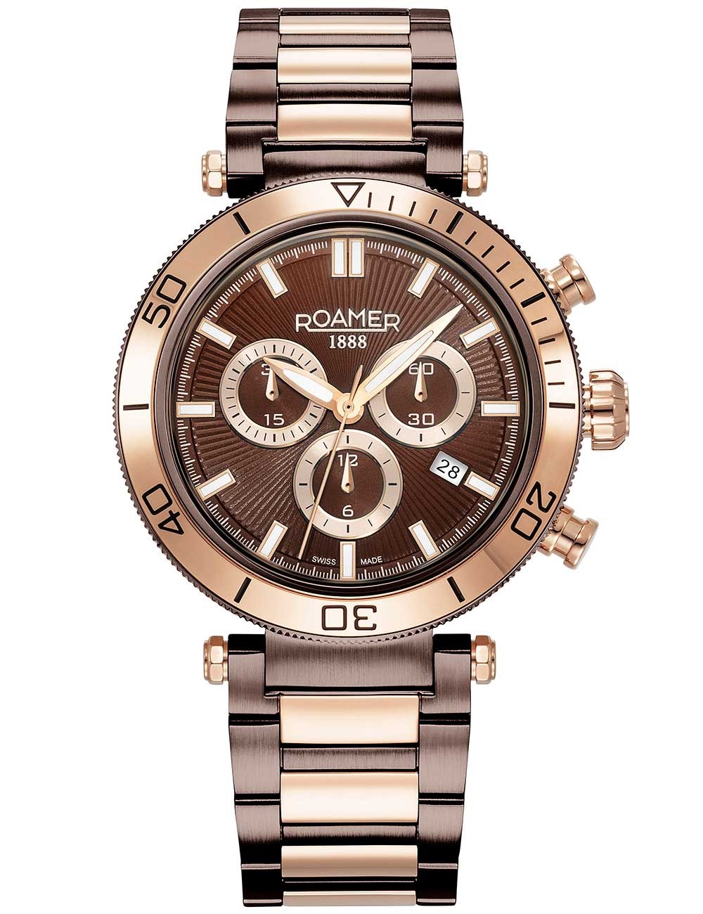 orologio uomo Roamer 994837 47 65 20 Mens Watch Toscana Chronograph 43mm 5ATM