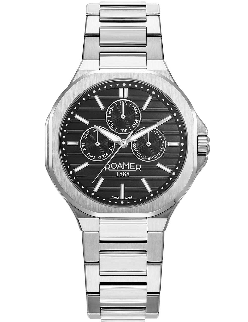 orologio uomo Roamer 995989 41 85 20 Mens Watch Spirit of Time full calendar 42mm 3ATM