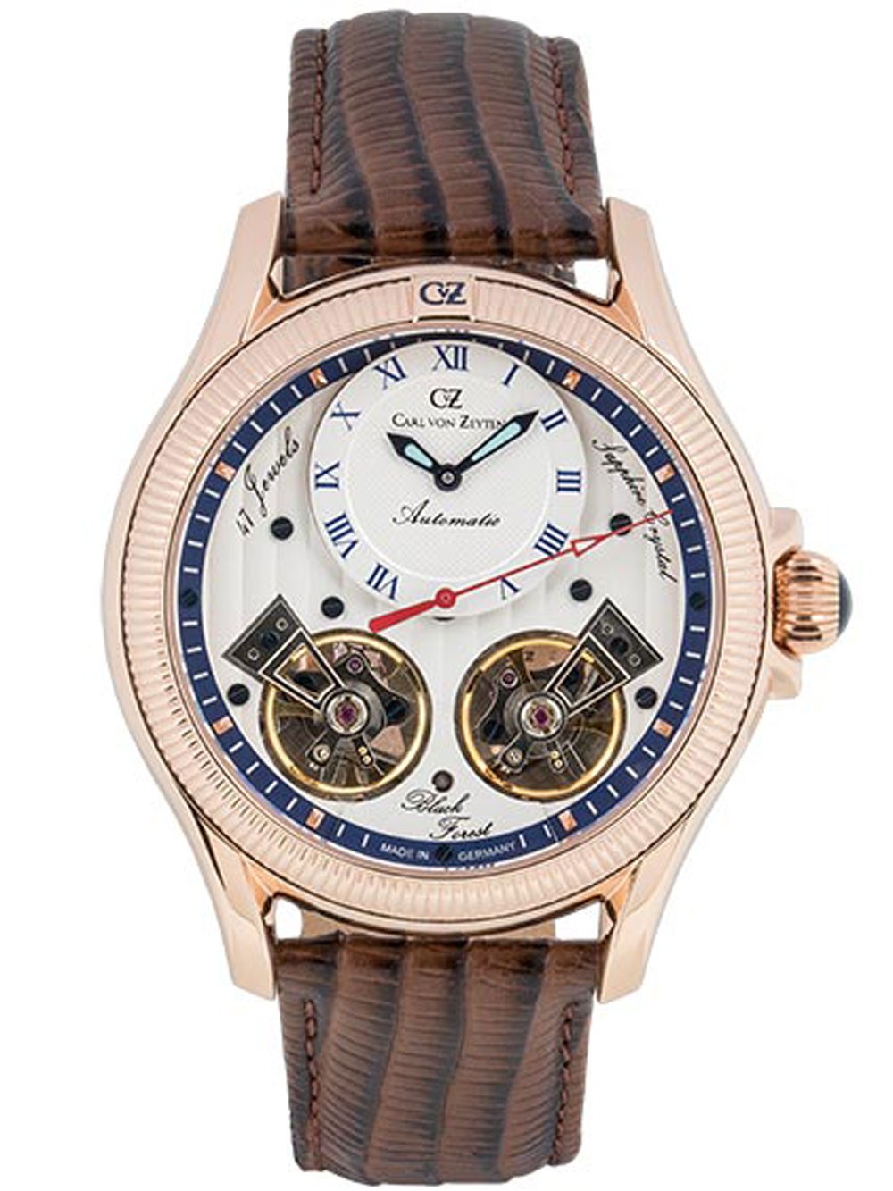 orologio uomo Carl von Zeyten CVZ0084RWHS Mens Watch Waldhaus Automatic Limited 46mm 5ATM