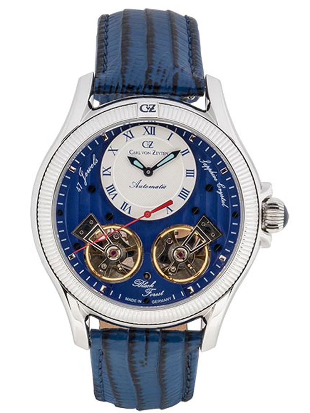 orologio uomo Carl von Zeyten CVZ0084SBLS Mens Watch Waldhaus Automatic Limited 46mm 5ATM