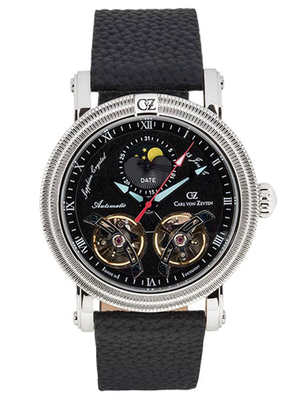 orologio uomo Carl von Zeyten CVZ0085BKS Mens Watch Schauinsland Automatic Limited 46mm 5ATM