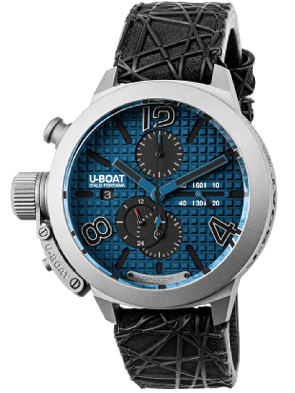 orologio uomo U-Boat 3003 Mens Watch Classico Titanium Blue Automatic Chronograph 45mm 10ATM