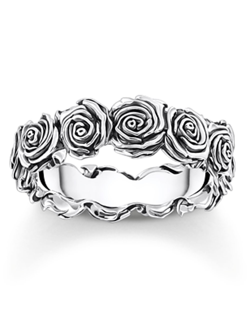 anello donna Thomas Sabo TR2488-637-21-54 silver ring with roses Ladies