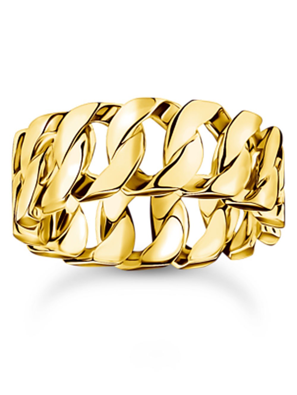 anello donna Thomas Sabo TR2497-413-39-56 ring - chain links wide gold plated Ladies