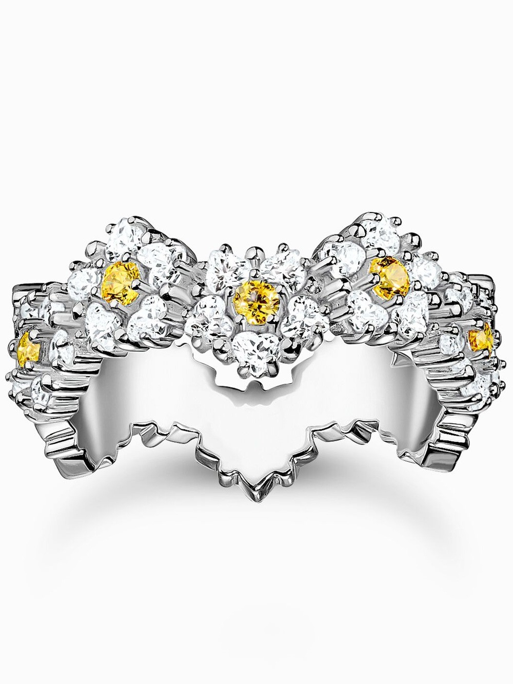 anello donna Thomas Sabo TR2337-051-4-56 ring - flower with stones silver Ladies