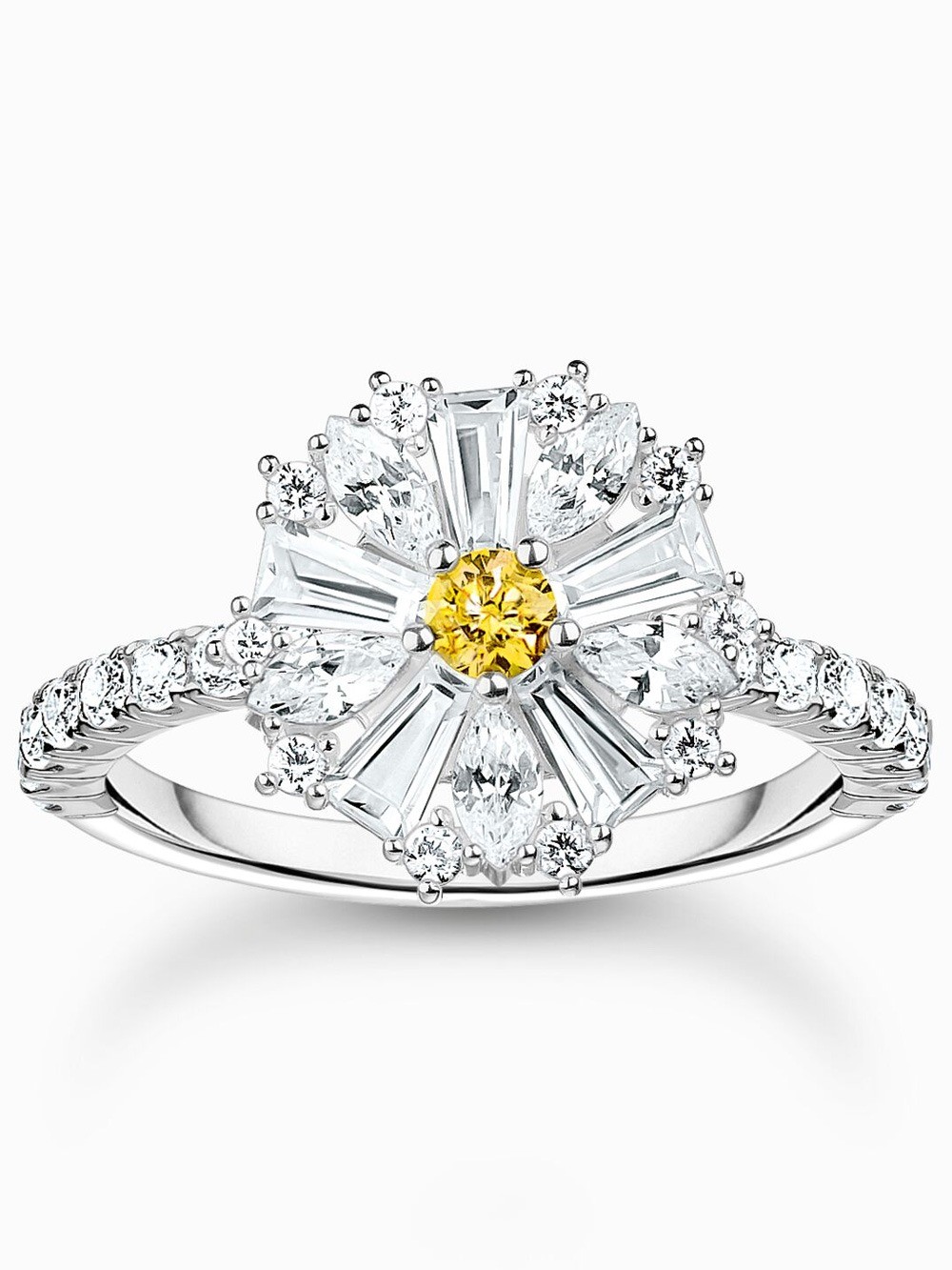 anello donna Thomas Sabo TR2493-051-4-56 Cocktailring flower with stones silver Ladies