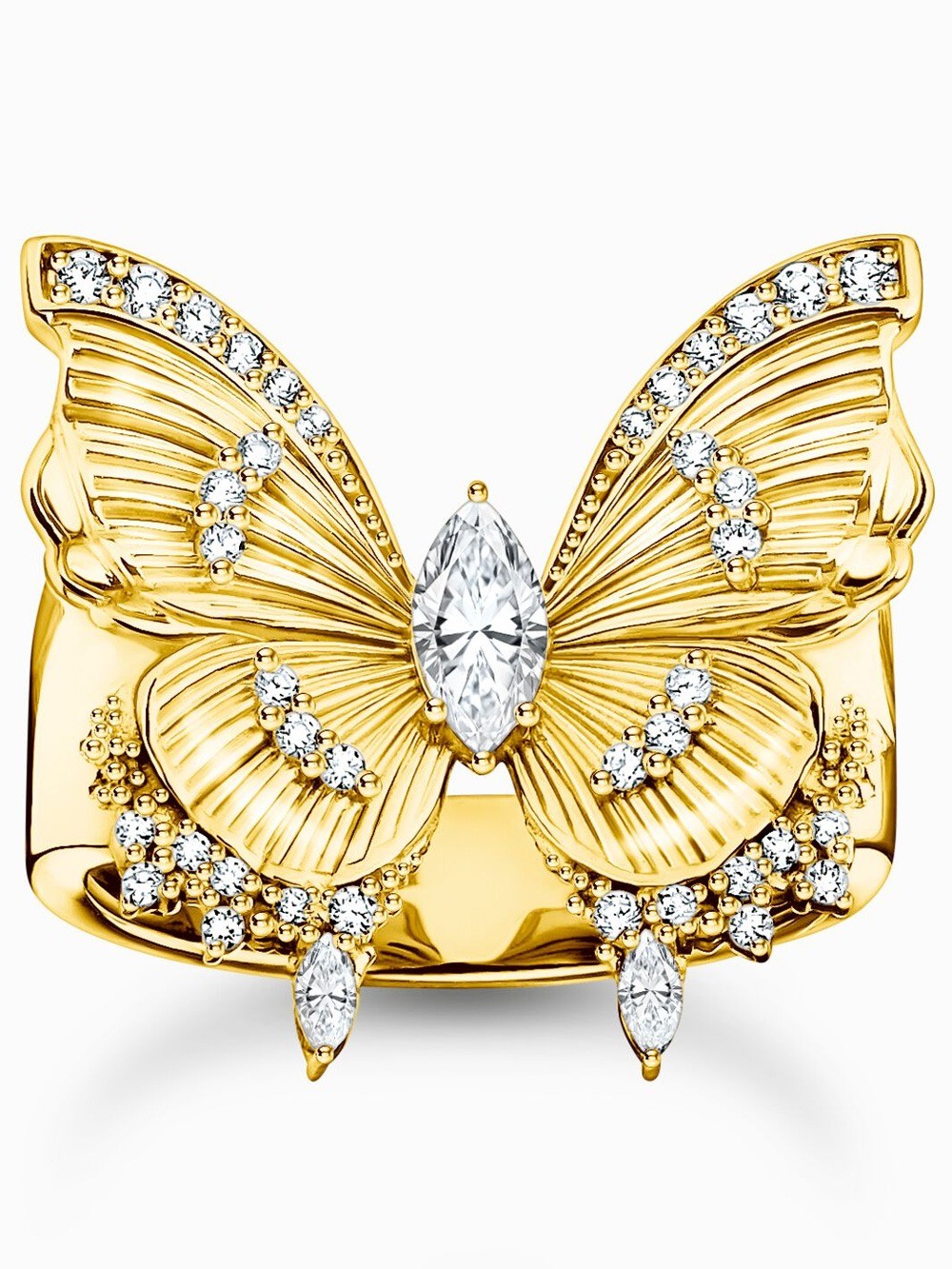 anello donna Thomas Sabo TR2495-414-14-56 Cocktailring butterfly gold plated Ladies