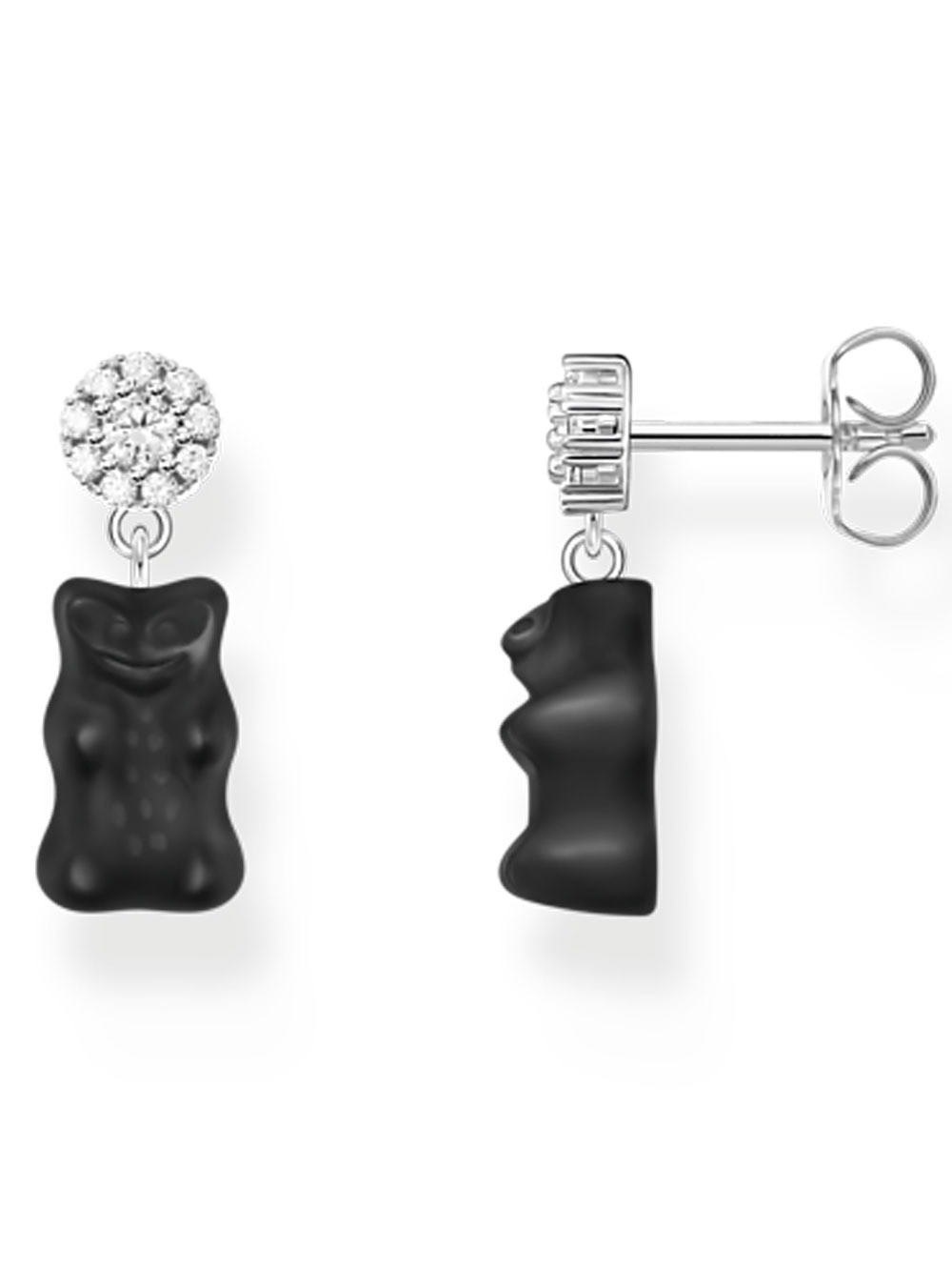 orecchini donna Thomas Sabo H2330-052-11 ear studs with black goldbears silver Ladies