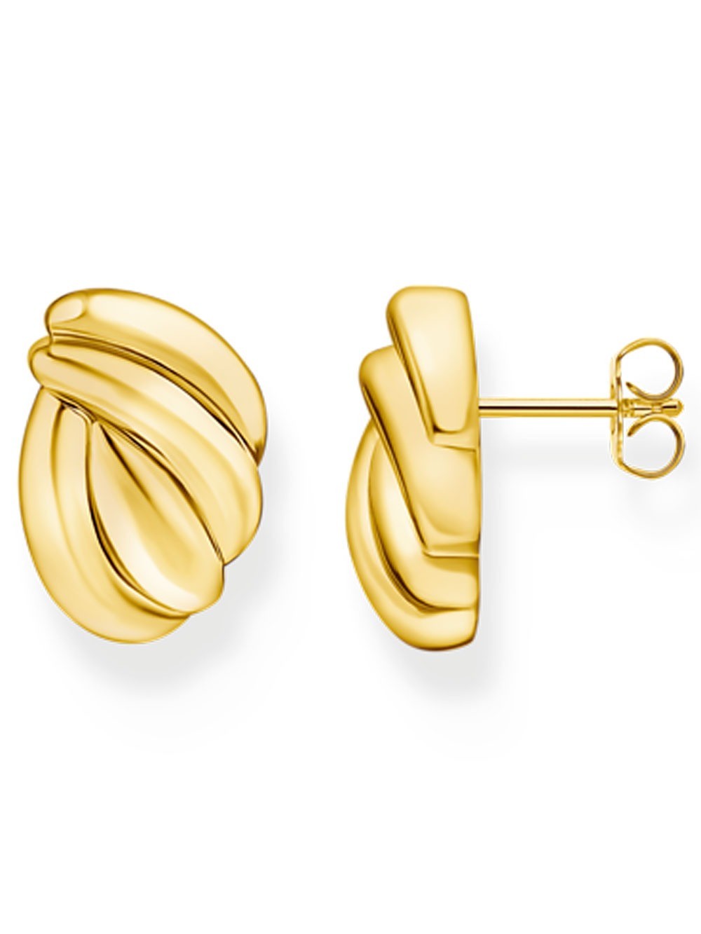 orecchini donna Thomas Sabo H2327-413-39 ear studs organic forms gold plated small Ladies
