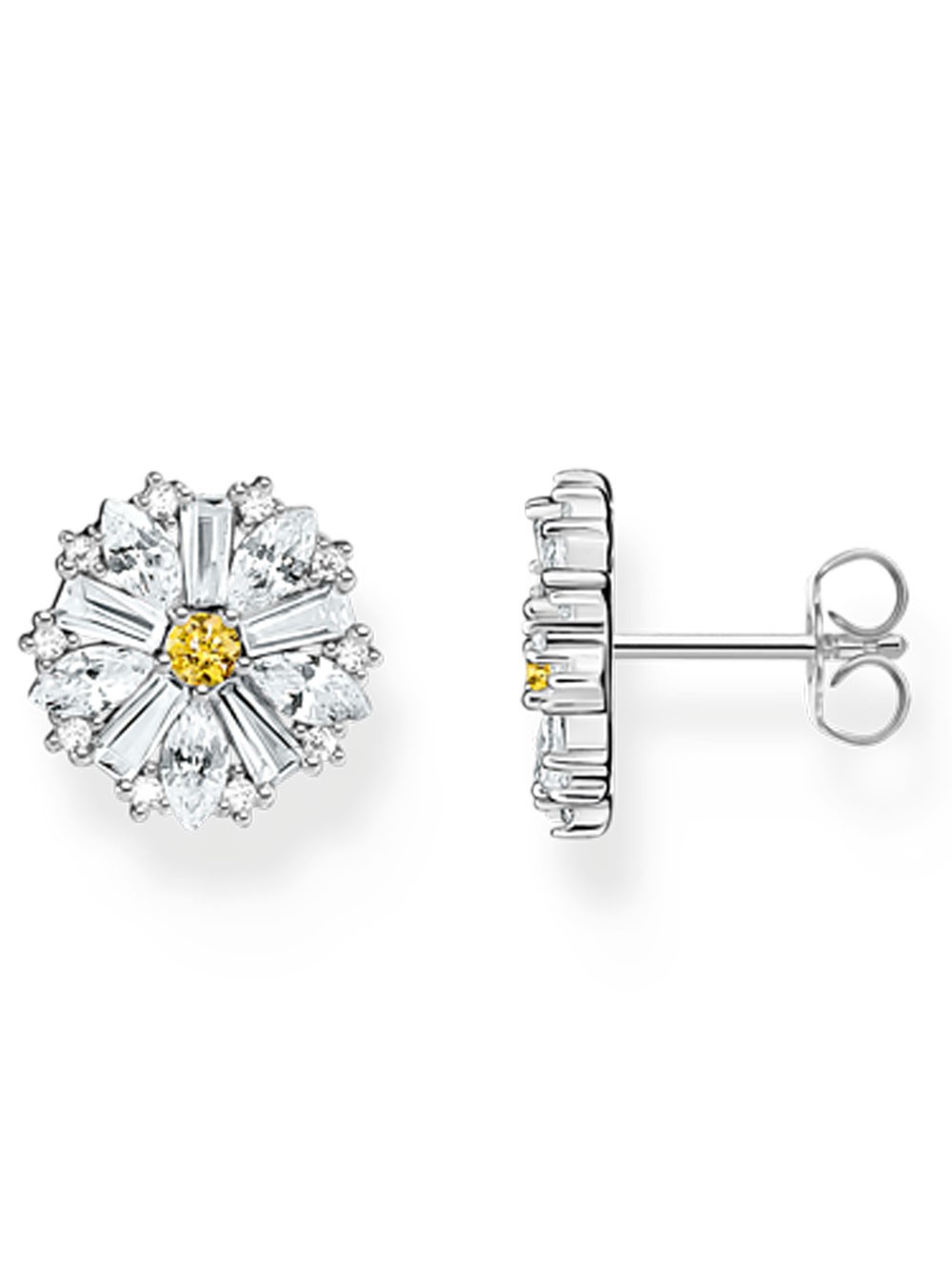 orecchini donna Thomas Sabo H2169-051-4 ear studs flower big silver Ladies