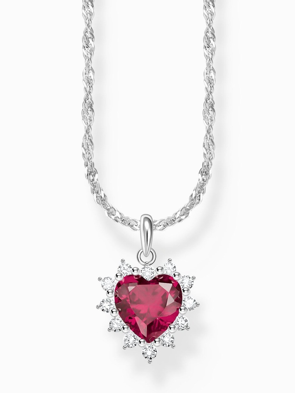 collana donna Thomas Sabo KE2305-013-10-L45V chain with heart charms romance silver Ladies