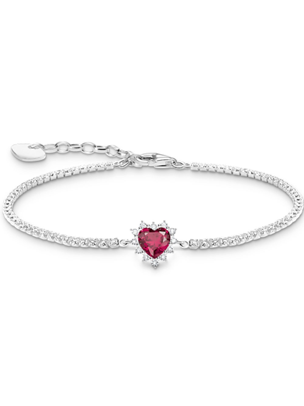 bracciale donna Thomas Sabo A2188-013-10-L19V heart bracelet romance silver