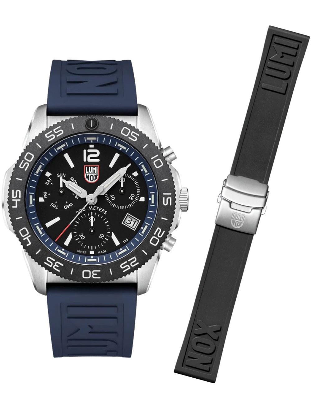 orologio uomo Luminox XS.3143.SET Mens Watch Pacific Diver Chronograph 44mm 20ATM
