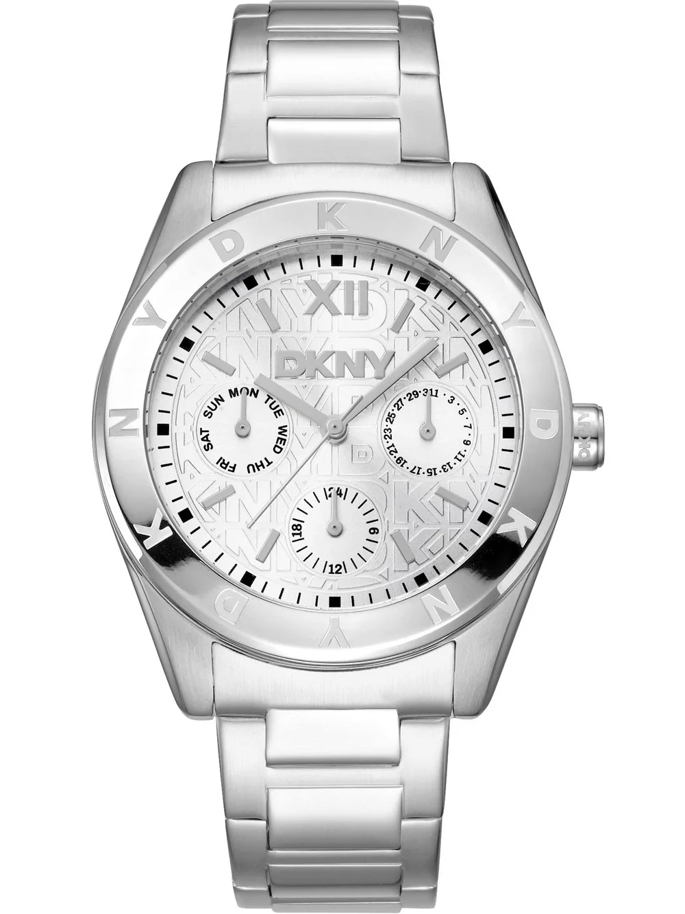 orologio donna DKNY DK1L015M0025 Ladies Watch Chambers Multi Sport Silver 36mm 5ATM