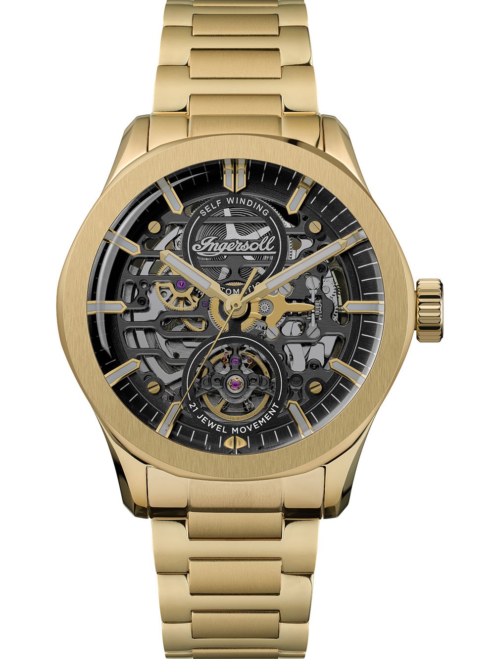 orologio uomo Ingersoll I16702 Mens Watch Ingersoll Bronc Automatic 44mm 5ATM