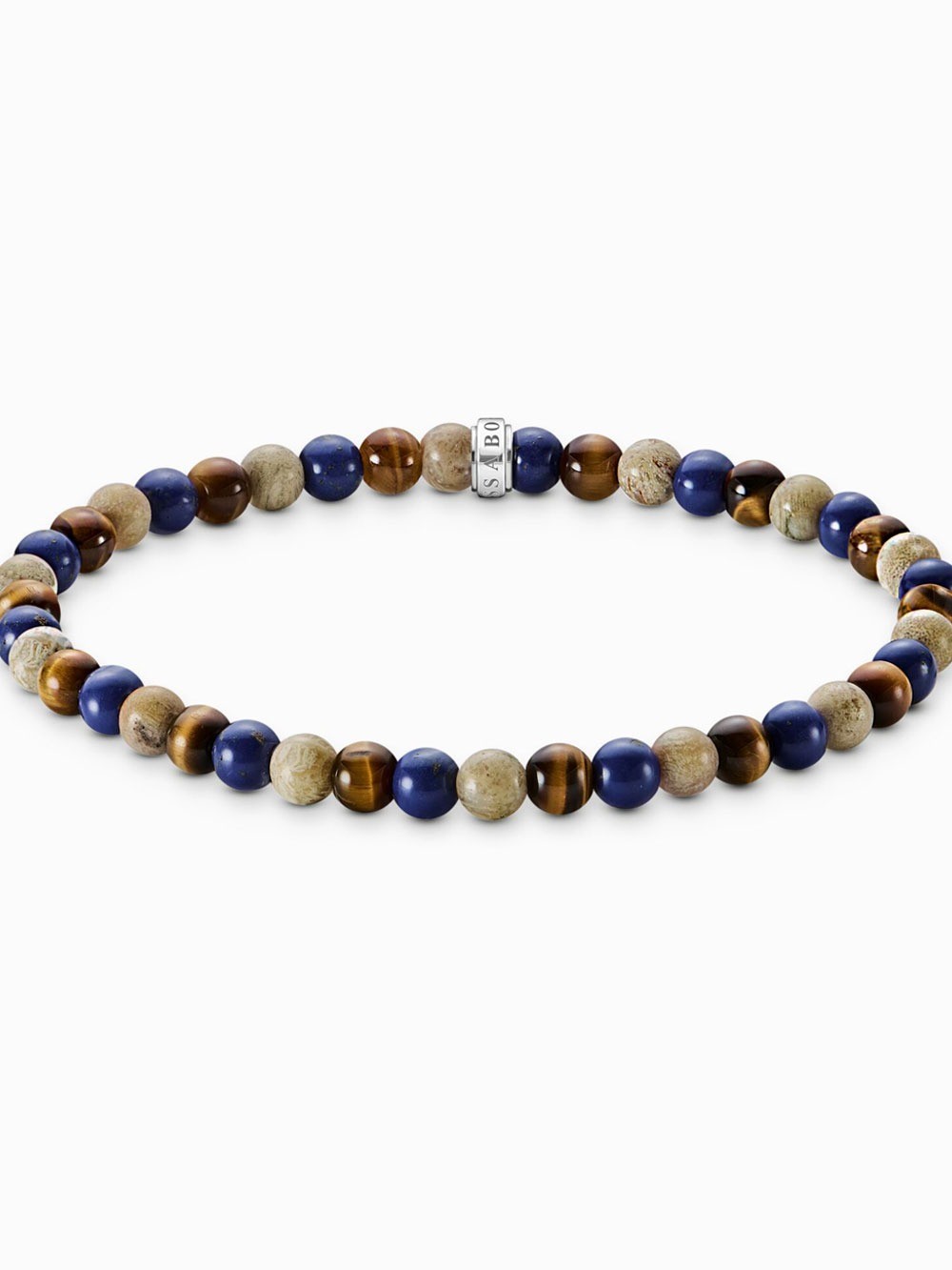 bracciale donna Thomas Sabo A2183-531-7-L19 Unisex Bead Bracelet in shades of brown and blue