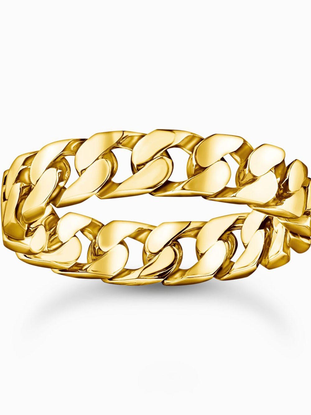 anello uomo Thomas Sabo TR2496-413-39-58 Unisex Ring - Gold-plated chain links
