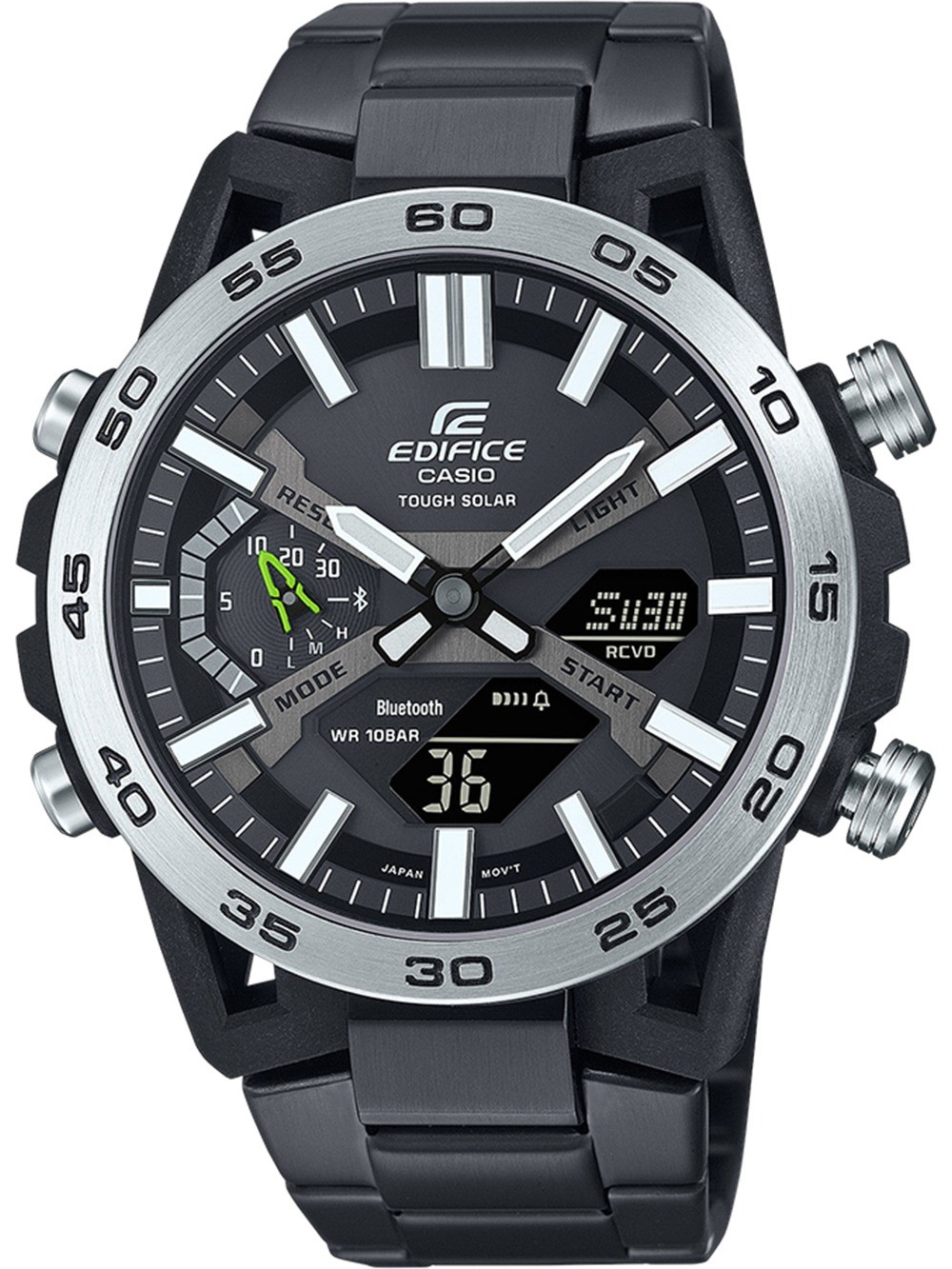 orologio uomo Casio ECB-2000DD-1AEF Mens Watch Edifice Sospensione Solar 48mm 10ATM
