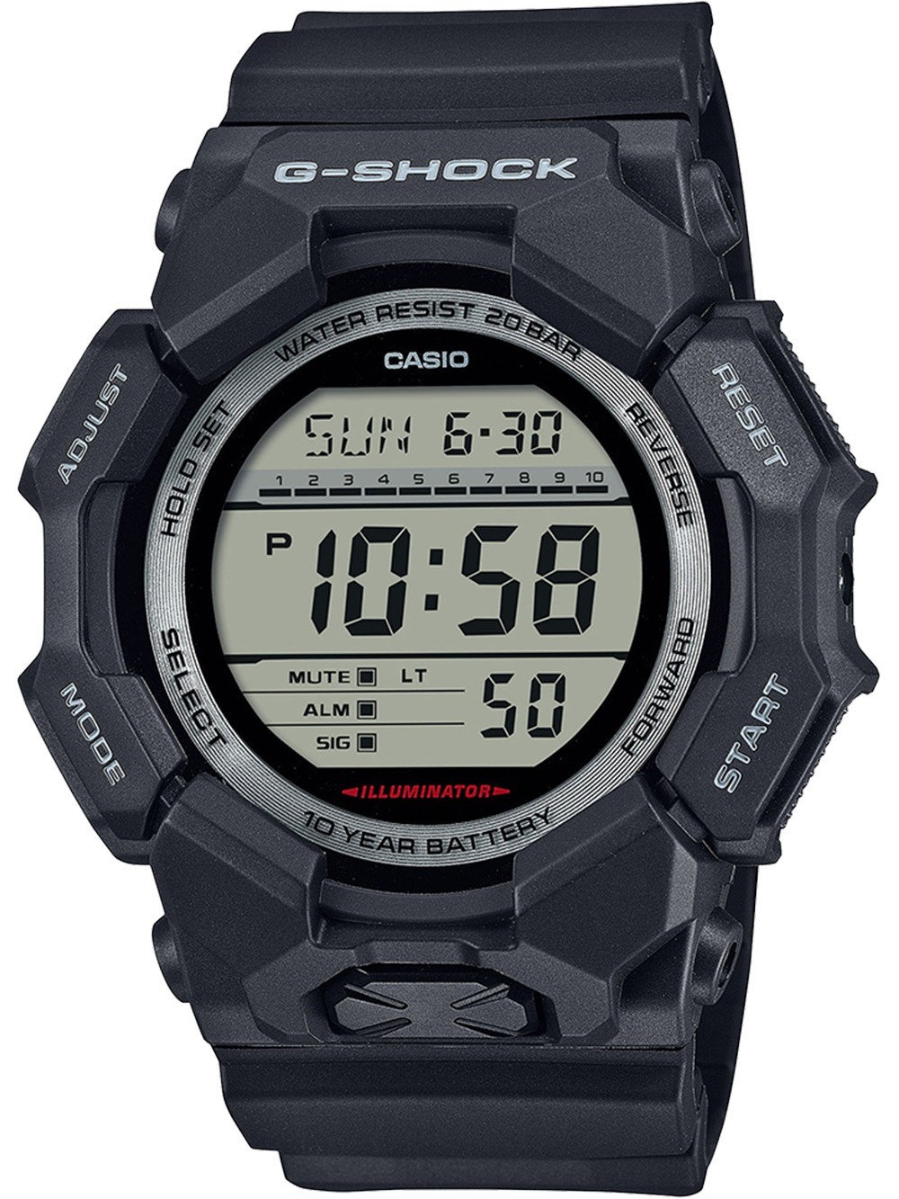 orologio uomo Casio GD-010-1ER Mens Watch G-Shock Classic 50mm 20ATM