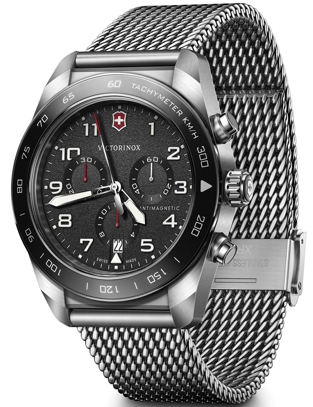 orologio uomo Victorinox 242048 Mens Watch Swiss Army Chrono 42mm 10ATM
