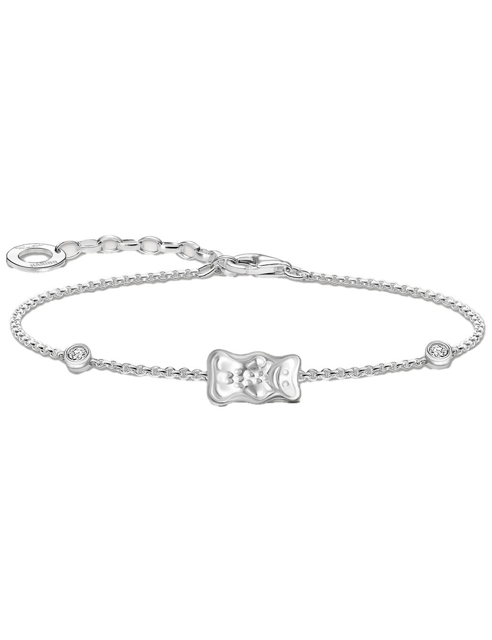 bracciale donna Thomas Sabo A2203-051-21-L19V Bracelet with Haribo Gold Bear and Stones Silver