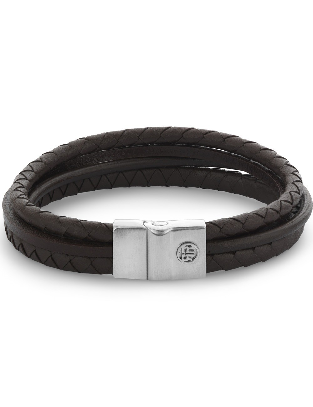 bracciale uomo Rebel & Rose RR-M0055-S-L Bracelet Full Metal Premium Combo 12mm Brown
