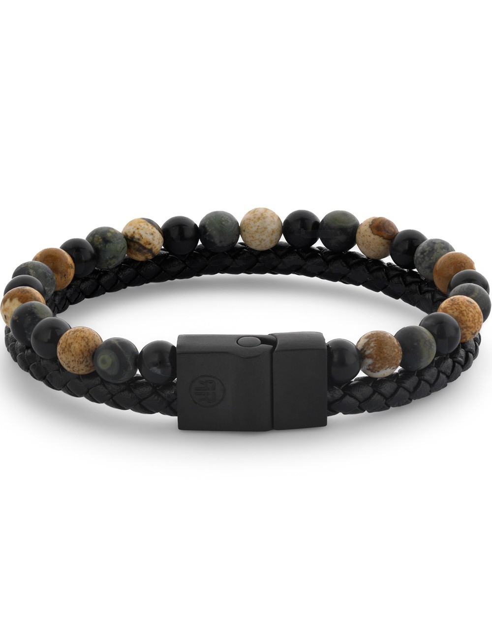 bracciale uomo Rebel & Rose RR-M0059-S-L+ Bracelet Full Metal Combo 12mm Autumn Storm