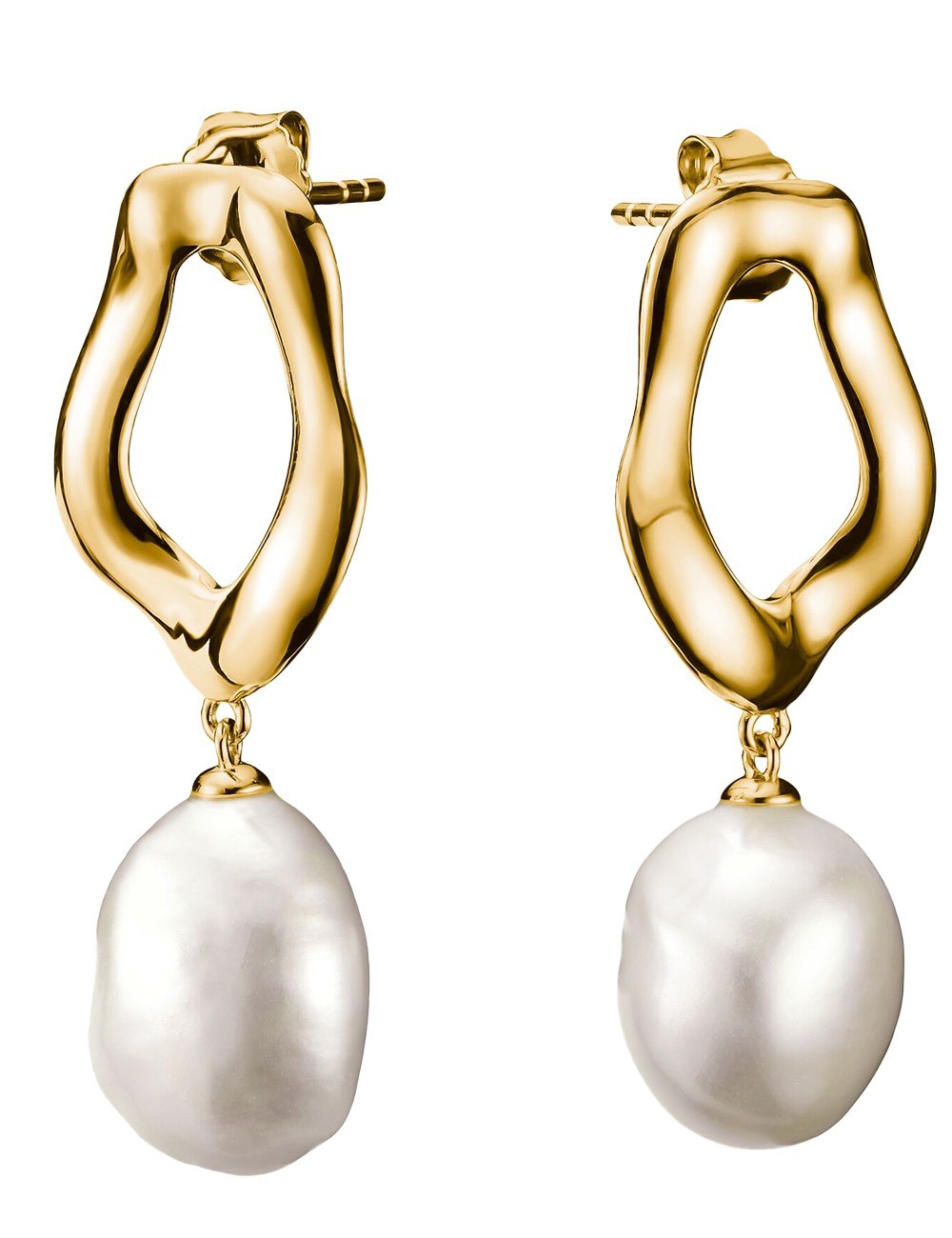 orecchini donna Thomas Sabo H2322-430-14 Earrings with Pearl Natural Beauty Gold-Plated Ladies