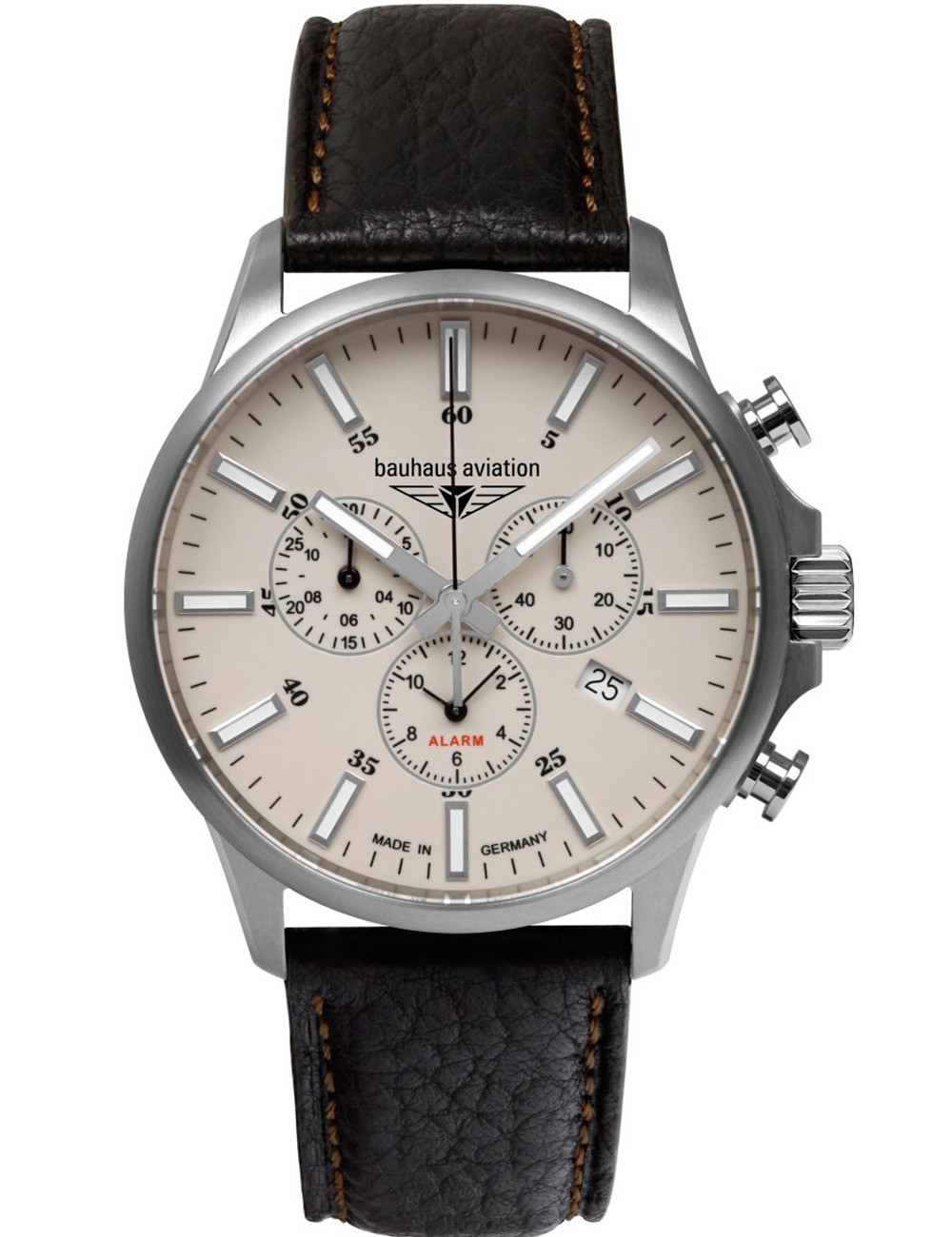 orologio uomo Bauhaus 2880-5 Mens Watch Aviation Chrono Titanium 42mm 10ATM