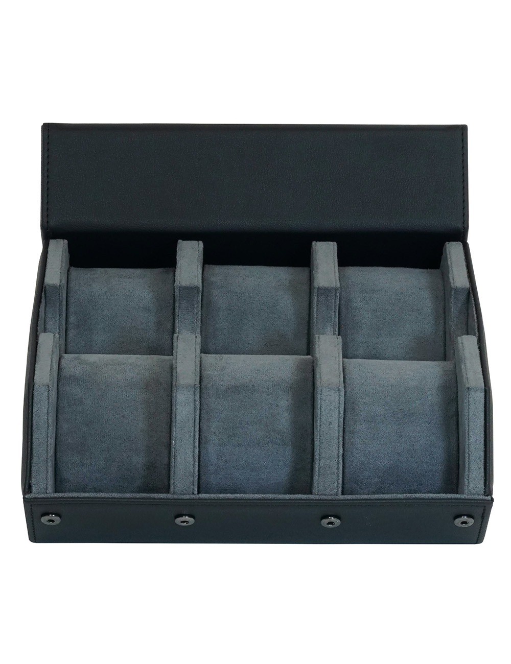 scatola orologio Rothenschild RS-3178-6-BL-GY Watch Storage Box Black-Grey [6]