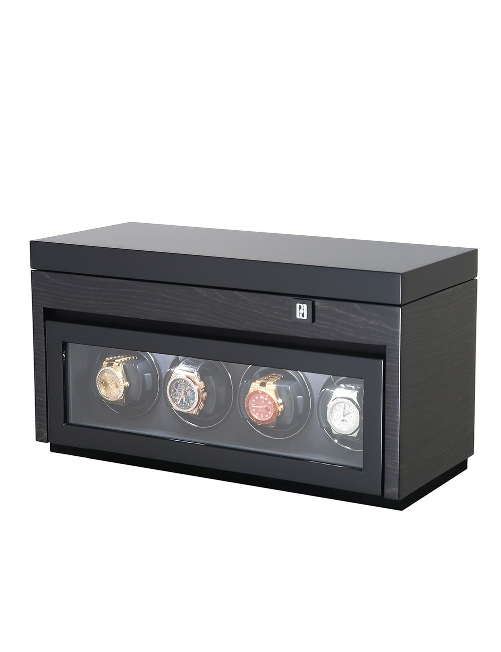 avvolgitore orologio Paul Design Watch Winder Gentlemen 4+6 Black Apricot 20055