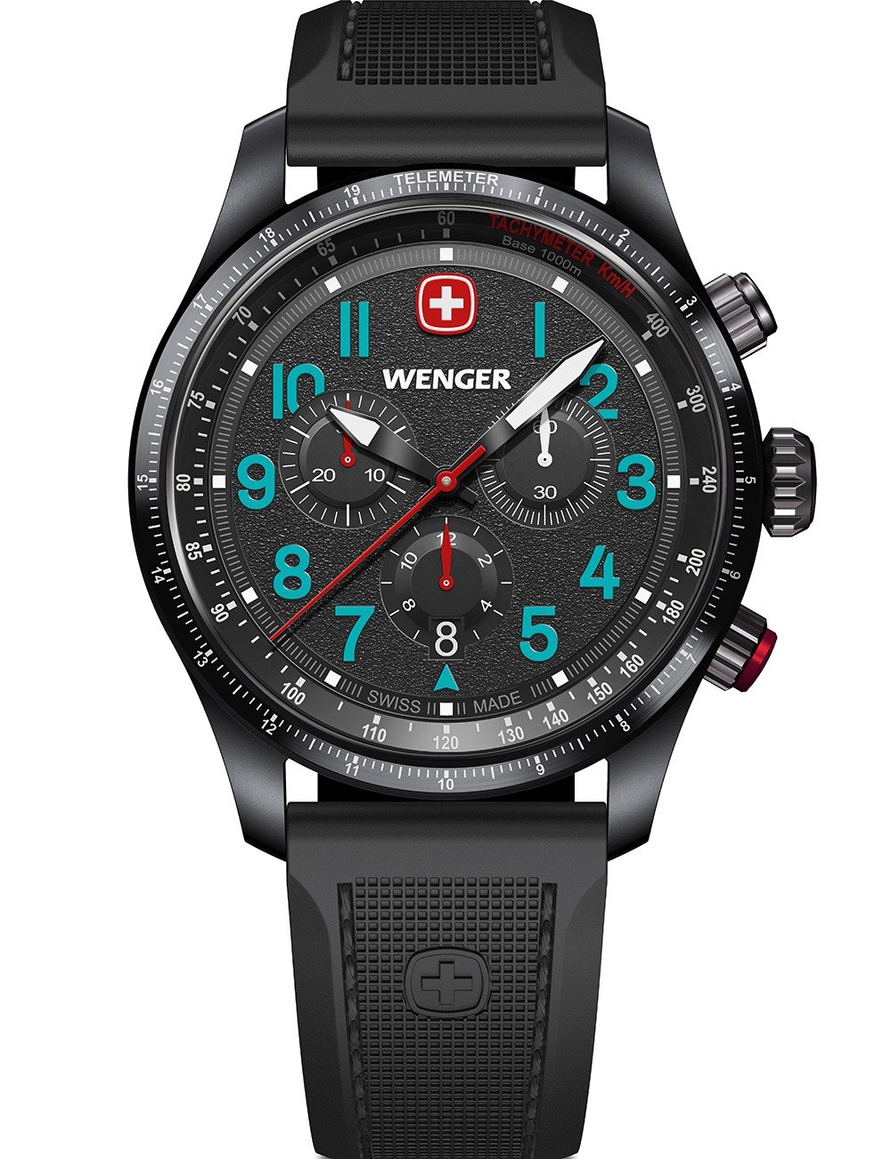 orologio uomo Wenger 01.0543.116 Mens Watch Terragraph Chrono 43mm 10ATM