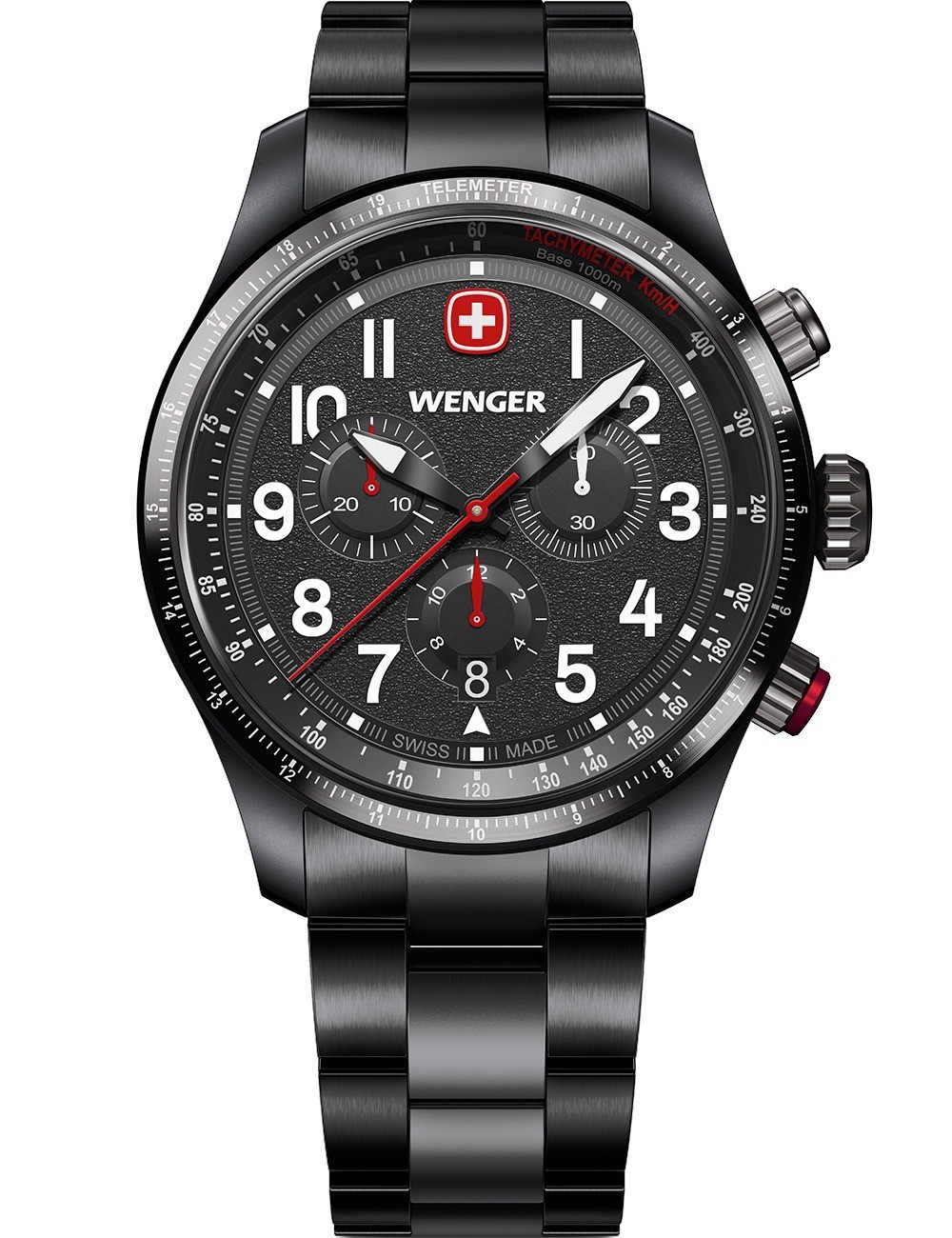 orologio uomo Wenger 01.0543.117 Mens Watch Terragraph Chrono 43mm 10ATM