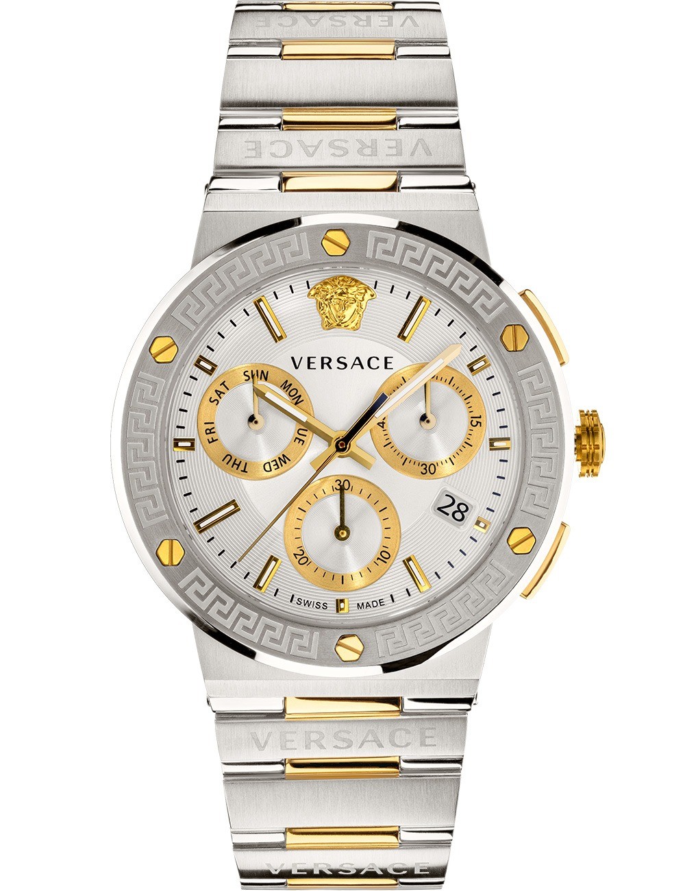 orologio uomo Versace VEZ900321 Mens Watch Greca Logo Chrono 43mm 5ATM