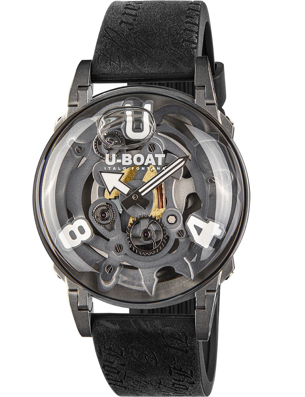 orologio uomo U-Boat 3354 Mens Watch U-65 44mm SS White 5ATM