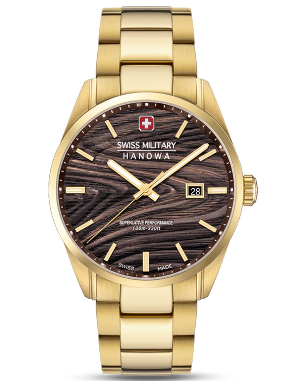 orologio uomo Swiss Military Hanowa SMWGH0006010 Mens Watch Golden Beech 42mm 10ATM