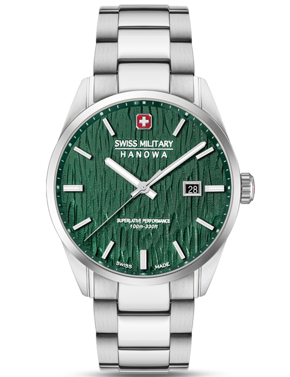 orologio uomo Swiss Military Hanowa SMWGH0006101 Mens Watch Silver Fir 42mm 10ATM